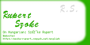 rupert szoke business card